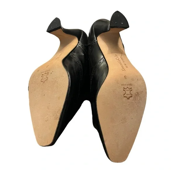 Kenneth Cole Black Leather Lace-Up Victorian Oxford Boots Made in Spain 90s Y2K - Picture 8 of 16